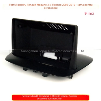 Peakness ramă ecran mare pentru Renault Megane 3 – panou de navigație Android, din plastic, 1000G