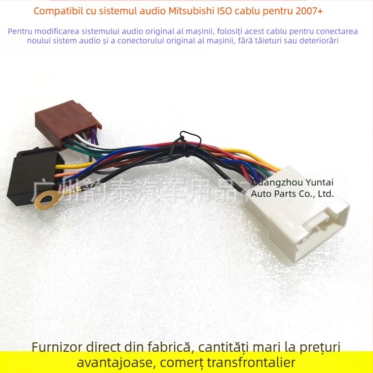 Cablu de cablaj audio pentru Mitsubishi Outlander, standard ISO european, model CLR-01, cupru placat cu tin, 0,05 kg, modificare audio