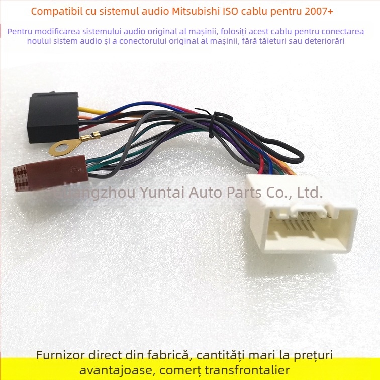 Cablu de cablaj audio pentru Mitsubishi Outlander, standard ISO european, model CLR-01, cupru placat cu tin, 0,05 kg, modificare audio