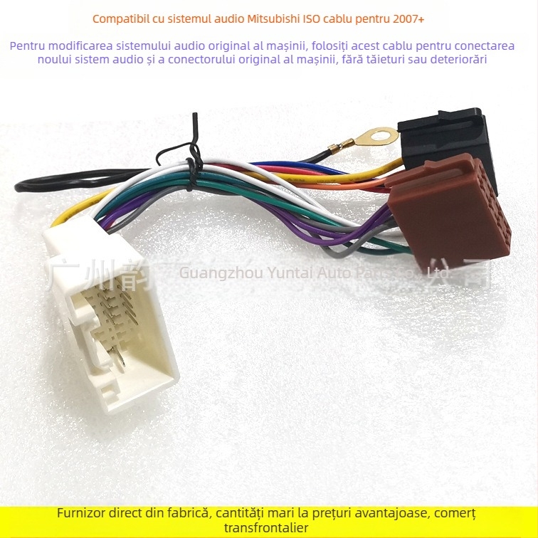 Cablu de cablaj audio pentru Mitsubishi Outlander, standard ISO european, model CLR-01, cupru placat cu tin, 0,05 kg, modificare audio