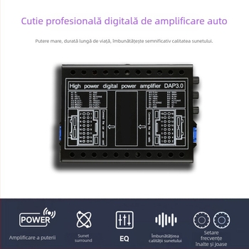 Amplificator DSP auto 4x60W, 12V, 92dB SNR pentru navigație Android universală
