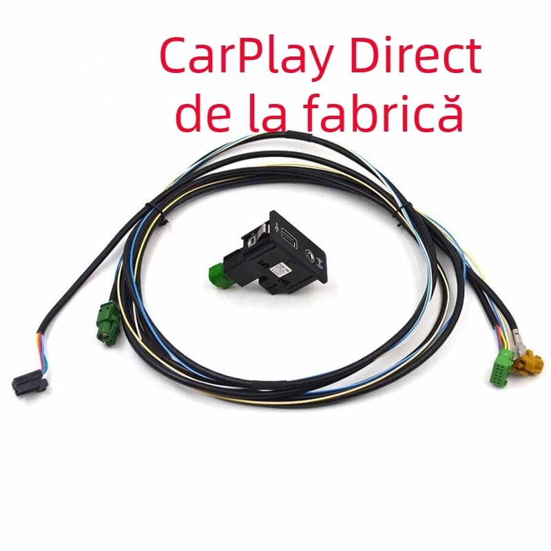 Kit de retrofit CarPlay pentru VW Golf 7, cu întrerupător USB și ansamblu de cabluri — Model 5Q0035726E