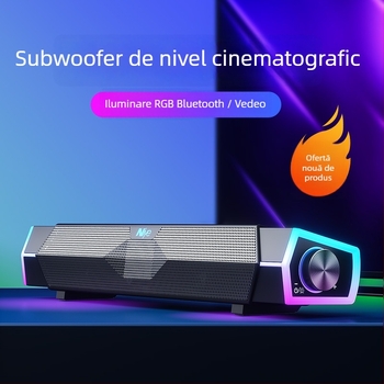 Sistem audio Bluetooth pentru desktop cu subwoofer – 2 difuzoare, 6W, Bluetooth 5.0, 100Hz–20kHz, SNR ≥60dB, IPX5
