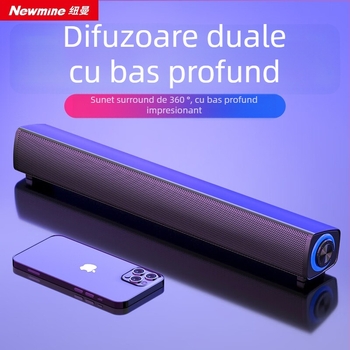 Newman Bt60Plus boxe USB pentru calculator, interval de frecvență 60–16 kHz, putere de ieșire 5×2 W, SNR 90 dB