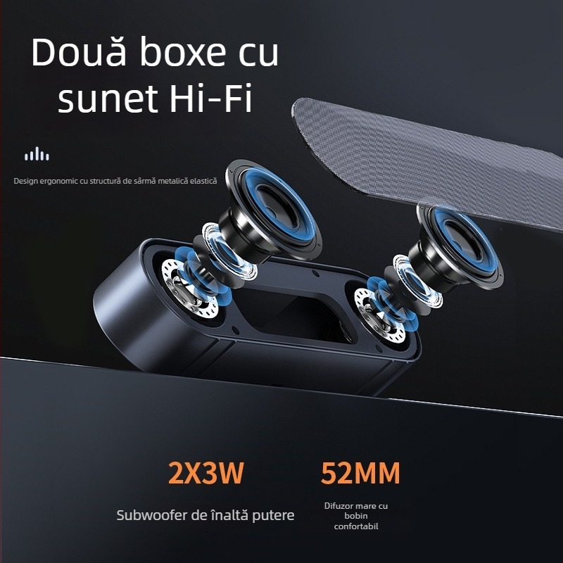 Newman Bt60Plus boxe USB pentru calculator, interval de frecvență 60–16 kHz, putere de ieșire 5×2 W, SNR 90 dB