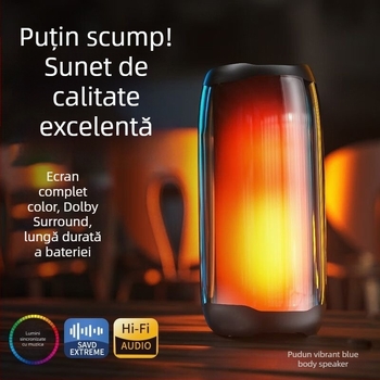Difuzor Bluetooth cu Berlin Sound, fără fir, carcasă din sticlă, pentru interior și exterior