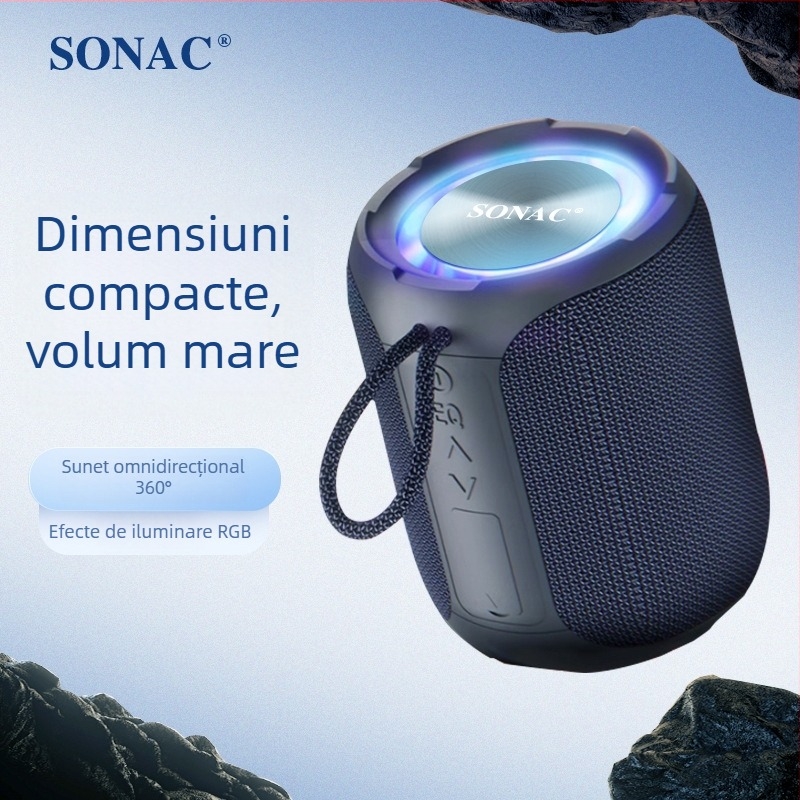 Sonac A8 Boxă Bluetooth outdoor portabilă, 40W, IPX7 rezistentă la apă, Bluetooth 5.0, 4 difuzoare, baterie încorporată 4000–6000mAh
