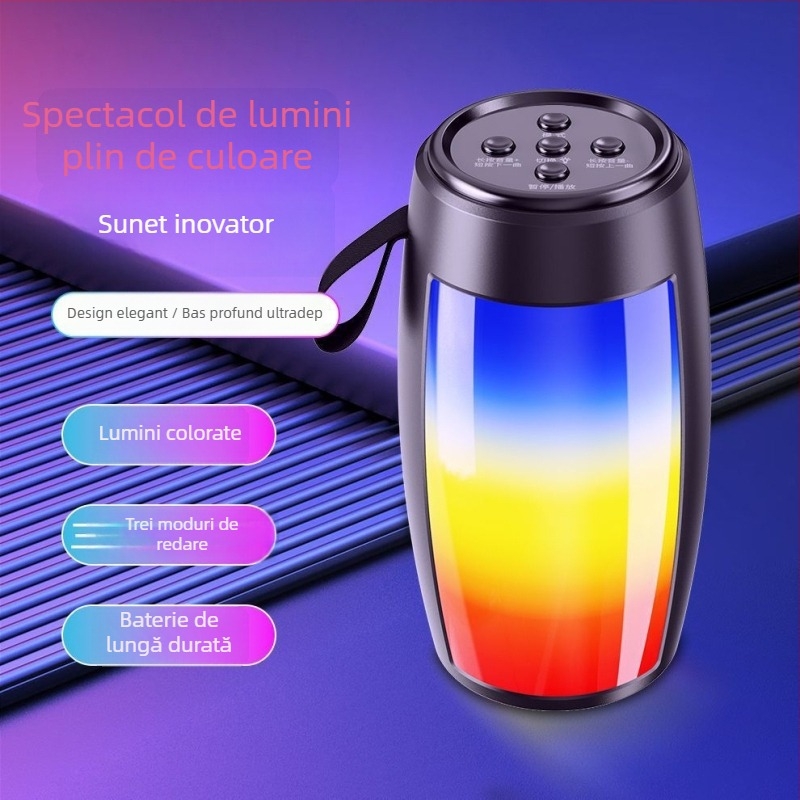 Boxa Bluetooth pentru exterior și acasă, stereo portabil, impermeabil IPX7, USB/TF card, 100Hz-20kHz, SNR ≥70dB