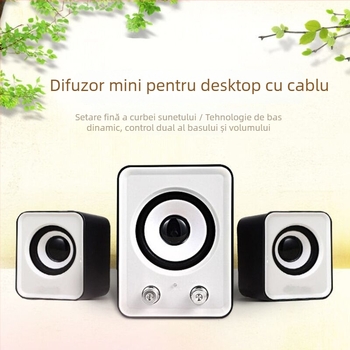 Jituo 202 USB difuzoare pentru calculator 2.1 cu jack de 3,5 mm – sistem mini de birou
