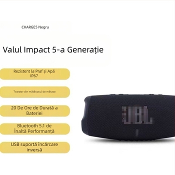Charge5 Difuzor Bluetooth fără fir cu TWS, IPX7 Rezistent la apă, BT 5.3, 10W, Baterie încorporată 1200–2000mAh