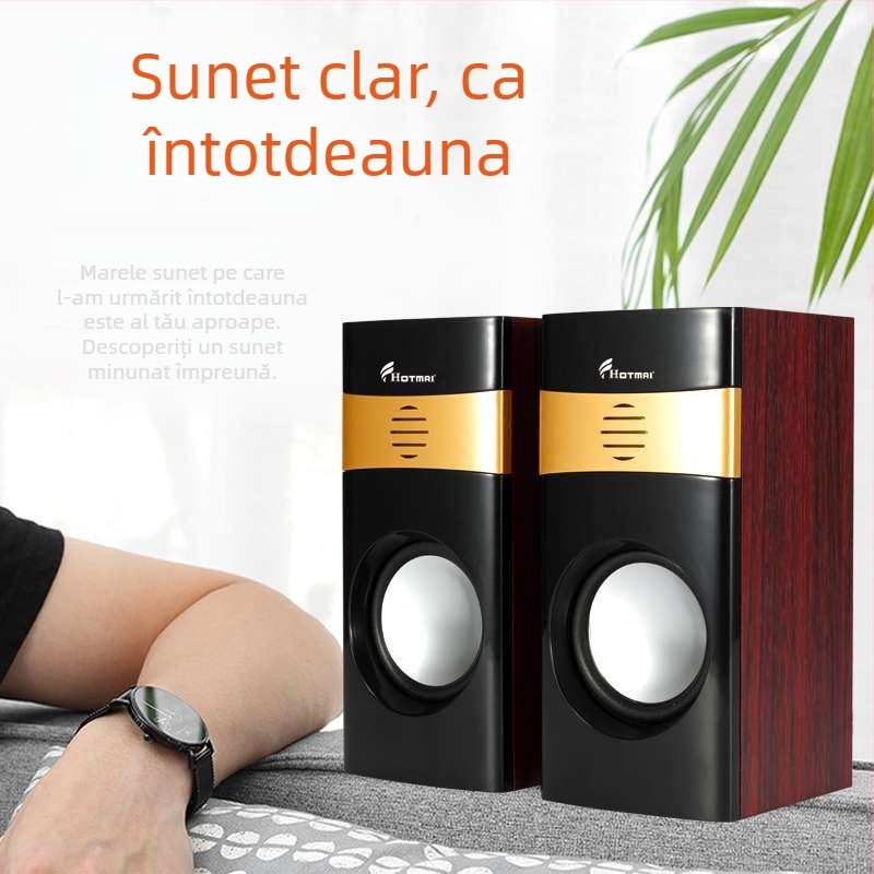 Difuzor USB A12 pentru calculator, intrare 3,5 mm, 40 Hz–20 kHz