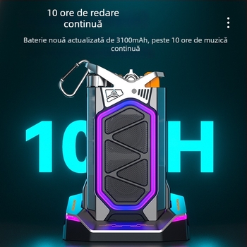 Difuzor Bluetooth desktop pentru karaoke cu baterie încorporată – Bluetooth 5.3; putere totală 20W; bandă de 100 Hz-20 kHz; SNR ≥70 dB; baterie încorporată 300–500 mAh