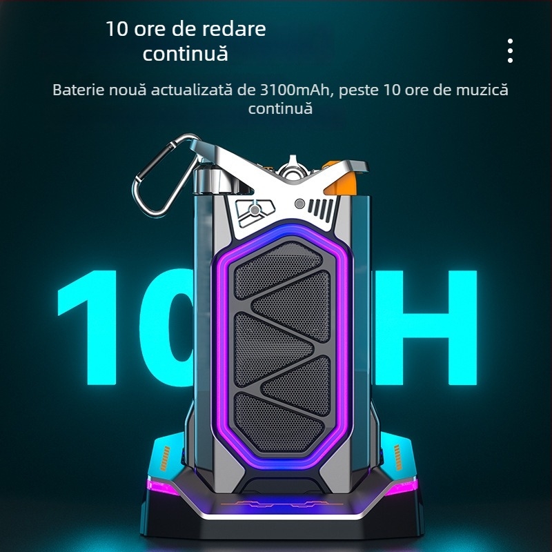 Difuzor Bluetooth desktop pentru karaoke cu baterie încorporată – Bluetooth 5.3; putere totală 20W; bandă de 100 Hz-20 kHz; SNR ≥70 dB; baterie încorporată 300–500 mAh