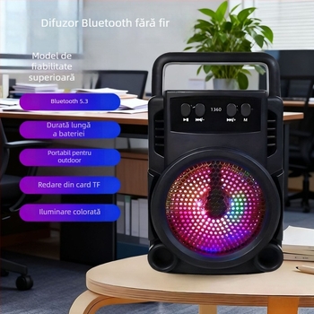 Boxă Bluetooth portabil (Bluetooth 5.3, 3 W putere, baterie încorporată 300–500 mAh, răspuns în frecvențe 100 Hz–20 kHz, rază de acțiune 10 m)