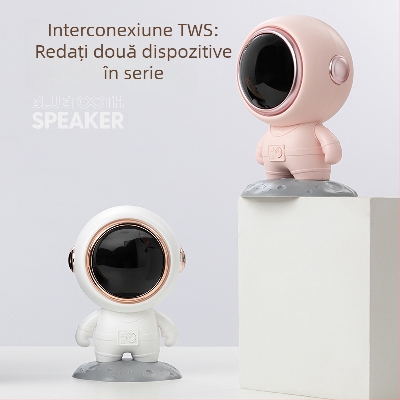 Boxa Bluetooth fără fir cu astronaut – IPX4, 5W, Bluetooth 5.3, 20Hz-20kHz, rază 10 m