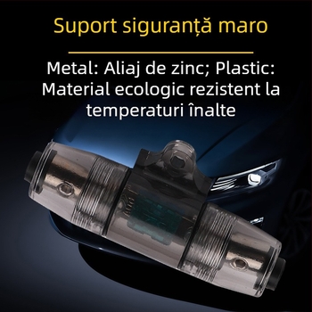 Cutie de siguranțe de 60A, maro, pentru amplificator auto și subwoofer