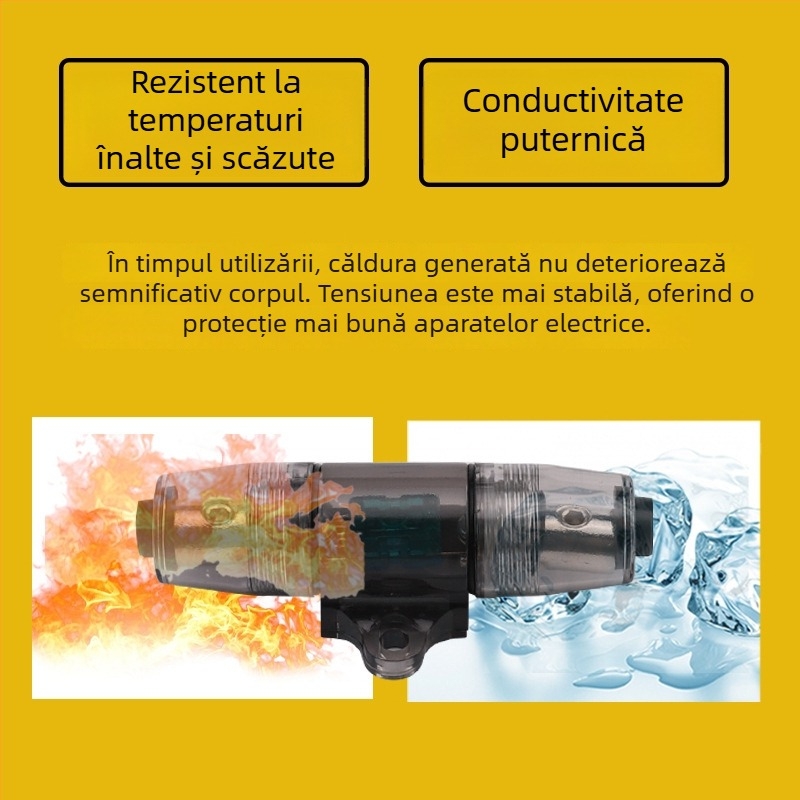 Cutie de siguranțe de 60A, maro, pentru amplificator auto și subwoofer