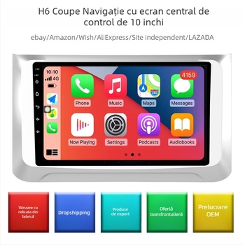 H6Coupe navigator auto cu ecran tactil capacitiv de 10 inch, all-in-one portabil pentru un vehicul specific
