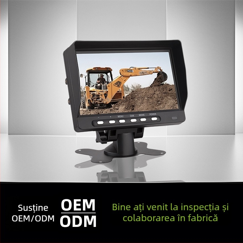 Display LCD pentru mașină JY-M770; intrare duală AHD/CVBS; rezoluție 1024x600; monitor HD cu patru diviziuni pentru mersul înapoi; PAL/NTSC; procesare personalizabilă; potrivit pentru vanuri, camioane și RV-uri