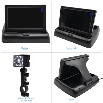 Monitor LCD pentru mașină, model 40301, rezoluție 480x272, intrare CVBS
