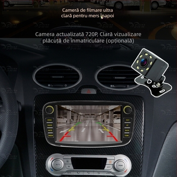 Tianken Ford Focus MP5 Display central cu GPS navigație CarPlay — ecran IPS, alimentare 12-14.4V, 60W x 4, compatibil cu Ford Focus