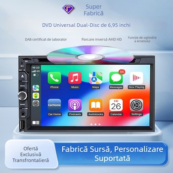 Sistem navigație auto OEM personalizat, 6,95 inch, player multimedia cu DVD și Bluetooth hands-free pentru Nissan