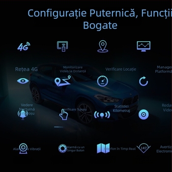 Ruistone CMSV6 DVR 4G cu obiectiv dublu, sistem de gestionare a flotei, înregistrare HD cu unghi larg, vizionare nocturnă și monitorizare la distanță