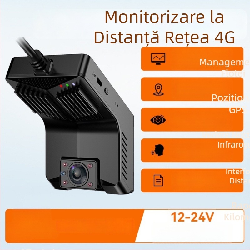 Ruistone CMSV6 DVR 4G cu obiectiv dublu, sistem de gestionare a flotei, înregistrare HD cu unghi larg, vizionare nocturnă și monitorizare la distanță