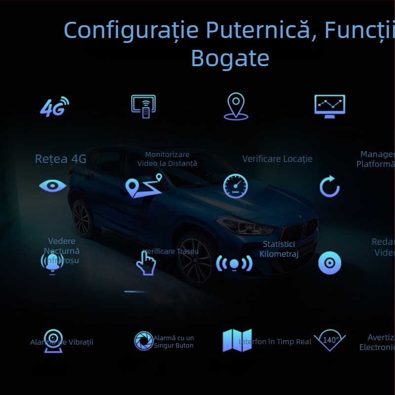 Ruistone CMSV6 DVR 4G cu obiectiv dublu, sistem de gestionare a flotei, înregistrare HD cu unghi larg, vizionare nocturnă și monitorizare la distanță