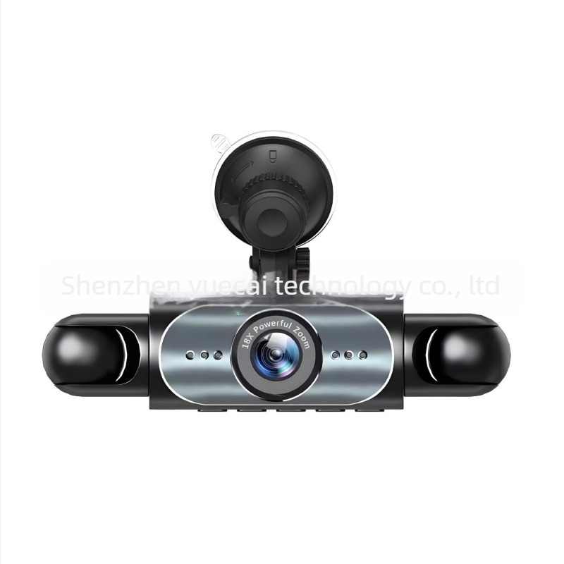 Dash cam cu patru lentile, 1080p, camere față, stânga, dreapta și spate, cu imagine inversă