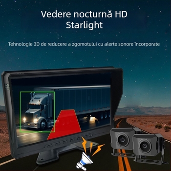 Camera de bord pentru camion, cu patru canale, AI pentru monitorizarea celor patru unghiuri moarte și sistem de vedere înapoi