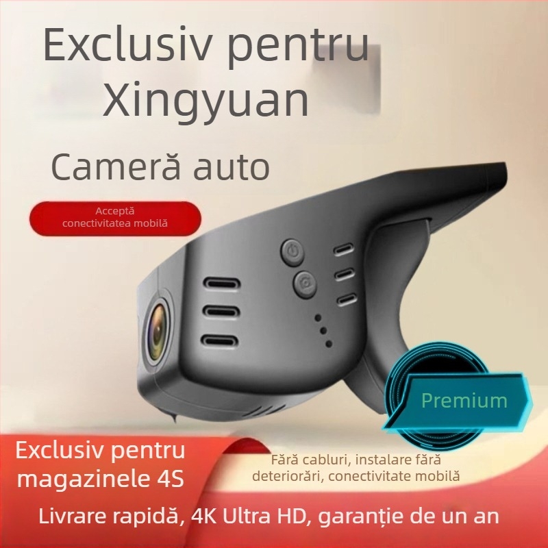 DVR auto ascuns cu Wi-Fi, conectivitate la telefon, 4K vedere nocturnă