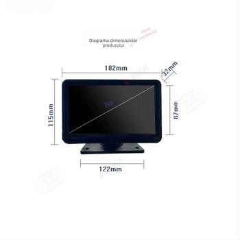 MP5 All-in-One registrator auto cu monitorizare pentru unghiuri moarte în 6 direcții, cameră AHD – viziune de noapte superioară – unghi de fotografiere 170°, diafragma F2.8, 1080p, 2 MP