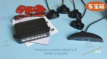 Radar de parcare pentru camioane mici, 12V — fără găuri, senzor extern cu bandă adezivă, avertizare vocală, 2 sau 4 sonde, -20°C până la 70°C