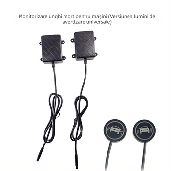 Sistem de monitorizare a unghiurilor moarte cu radar 24GHz, model 24G-V3-01, alimentare 12V, rază de detecție 20 m, universal pentru mașini