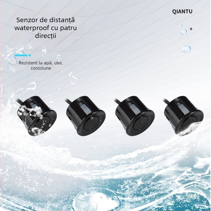 Senzor ultrasonor de măsurare a distanței, design cu patru module, detecție multi-direcțională a obstacolelor și radar de parcare pentru mașini-robot, dimensiuni 88x50x32 mm