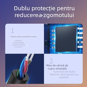 Receptor Bluetooth pentru mașină cu interfață AUX, corp din aliaj de zinc, handsfree, 5V intrare, cablu 150 cm, răspuns în frecvență 24 kHz, sensibilitate microfon 42 dB