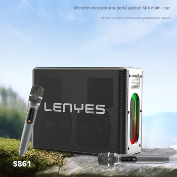 Boxă Bluetooth karaoke all-in-one, sistem cu 4 difuzoare, 150W, baterie încorporată 6000mAh, IPX6 rezistent la apă, Bluetooth 5.0