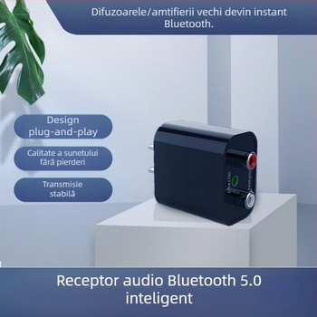 Receptor audio Bluetooth 5.0 pentru amplificator, modul stereo wireless, cip Zhongke Lanxun, rază până la 15 m, viteză de transfer 24 Mbps