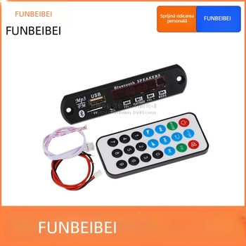 FARDUINO Modul de recepție audio Bluetooth 5.0 pentru mașină, cu radio FM și decodor MP3
