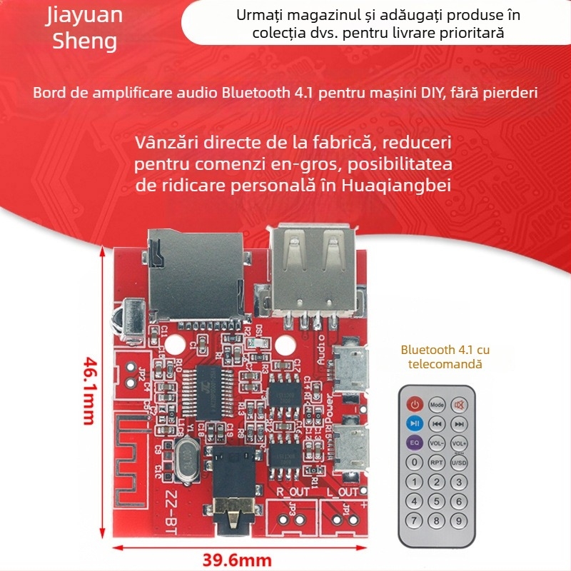 Placă Bluetooth MP3 de recepție audio – DIY, amplificator pentru difuzoare auto, modul de decodare Bluetooth 4.1, alimentare 5V