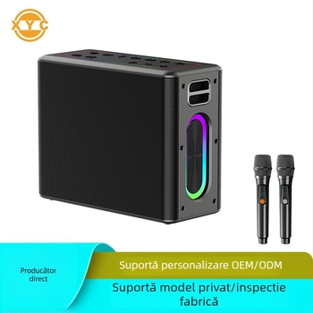 Difuzor Bluetooth V60 pentru karaoke outdoor cu microfon – 60–120W, Bluetooth 5.3, IPX5, 8 ore redare, baterie 4000mAh