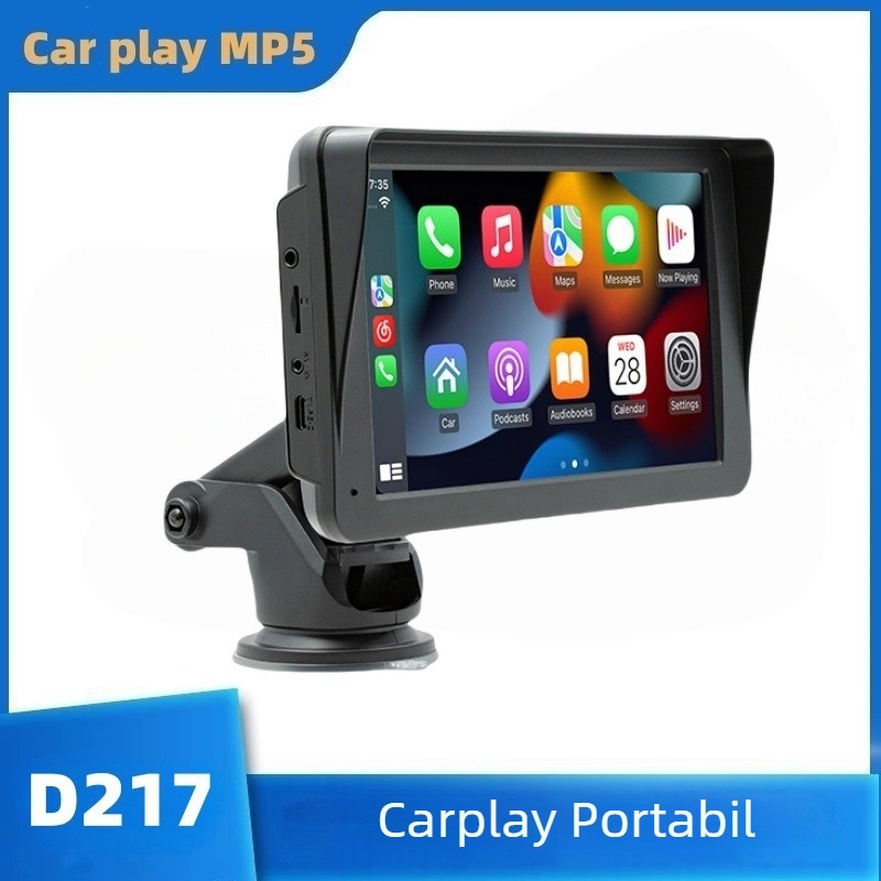 Player MP5 pentru mașină cu CarPlay wireless, Bluetooth, suport USB/SD/TF Card, ecran LED