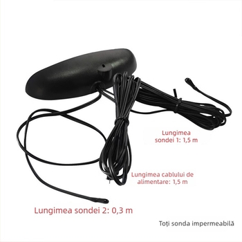 Ceas LED pentru mașină cu control tactil, afișaj oră, afișaj temperatură duală și afișaj tensiune