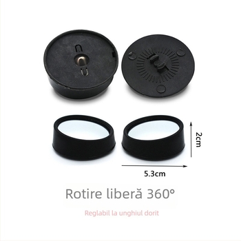 Oglindă retrovizoare auto din sticlă, mică, rotundă, pentru unghi mort, unghi larg, reglabilă – Cai Run