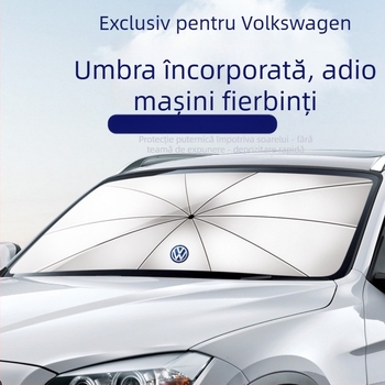 Parasolar auto pentru parbrizul frontal – umbrelă interioară, protecție solară și izolație termică