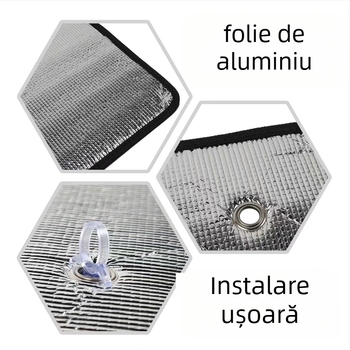 Parasolar auto, compatibil universal, montaj cu adeziv, stil simplu