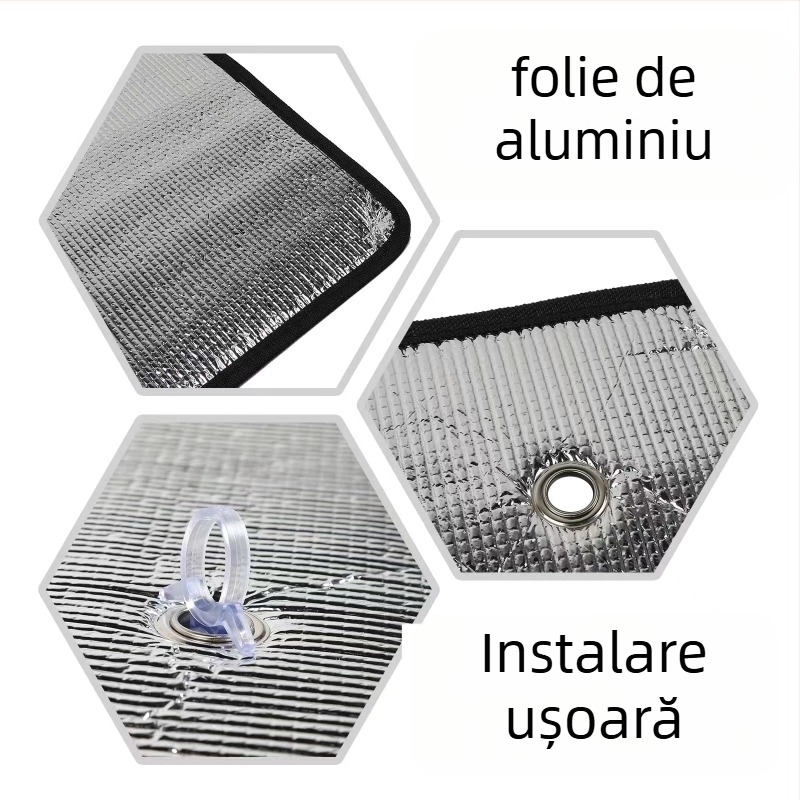 Parasolar auto, compatibil universal, montaj cu adeziv, stil simplu