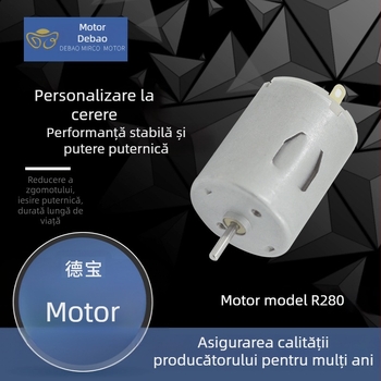 R280 motor cu perii, micro motor, DC sub 36V, eficiență 95%, pentru pompe de apă, boilere și extractoare de apă