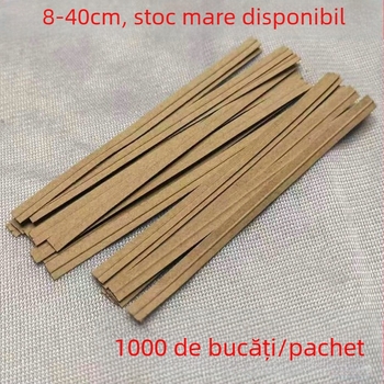 Legături din Kraft pentru ambalaje, sârmă galvanizată, grosime 0,5 mm, lățime 4 mm, pentru accesorii de ambalare